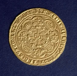 III. Edward nemesének (1312-77) hátoldala keresztmintával, Calais menta, 1344-ben bemutatott (arany) (előlapja: 110161)