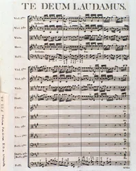 G F Händel Te deum kottájának oldala