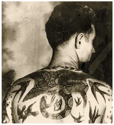 Tom Stephen portréja, tetoválta Bert Grimm, 1942 körül (fotó)