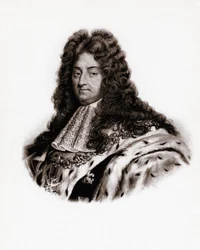 XIV. Lajos francia király portréja (1638-1715) 19. századi metszet