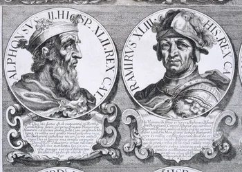 II. Alfonso és I. Ramiro portréi (litho)