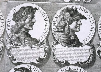 Fruela II és Alfonso IV portréi (litho)
