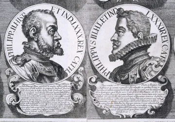 II. Fülöp és III. Fülöp spanyol portréi (litho)