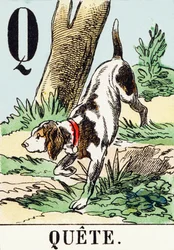 K: Quete – A Vadászábécé, 1890 körül (metszet)