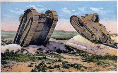 Renault tankok, 1910 körül (képeslap)