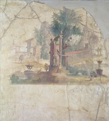 Szakroidilli táj, a boscoreale-i Agrippa-villából, Kr.u. században (freskó)