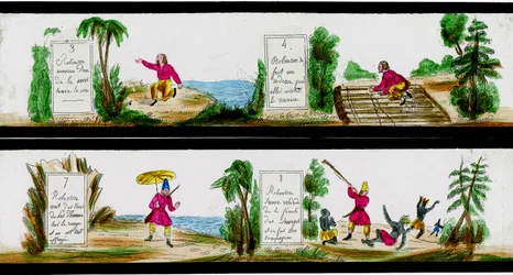 Jelenet Robinson Crusoe kalandjaiból