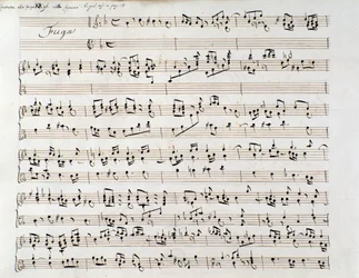 Kottalap Händel fúgájához Domenico Scarlatti és Friedrich Handel két művét tartalmazó kéziratból