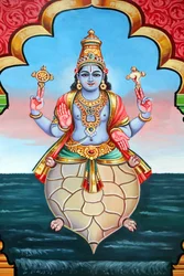Sri Vadapathira Kaliamman hindu templom. Visnu avatárja. Kúrma, a 2. megtestesülés. Szingapúr