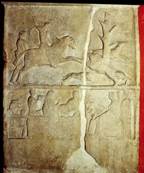 Vaddisznóvadászatot ábrázoló Stela-dombormű (kő)