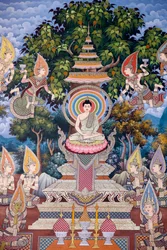 A Buddha élete, Falfreskó, Wat Maniratanaram kolostor, Phnom Penh, 2022 (fotó)