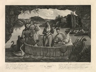 A víz, Párizs, 1835 körül (metszet)