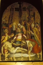 A lerakódás, Luca Signorelli, Volterra képgaléria, Toszkána, Olaszország