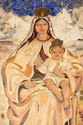 Szűz és gyermek. Chile. Angyali üdvözlet-bazilika, Názáret, Izrael