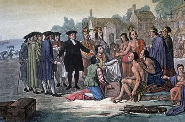 William Penn a delaware indián nemzet tagjaival, Pennsylvania