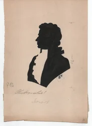 Wolfgang Amadeus Mozart (1756-1791) (1850 körül, sziluett)