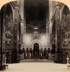 Vlagyimir székesegyház központi folyosója, Kief - Oroszország legszebb temploma, 1898.