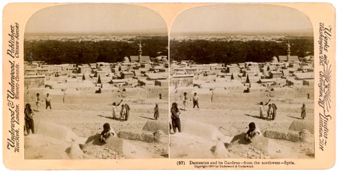 Damaszkusz és kertjei, északnyugat felől nézve, Szíria, 1900.
