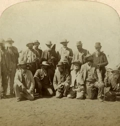 Cronjes tábornok főparancsnokai a feladás után, Dél-Afrika, búr háború, 1900.
