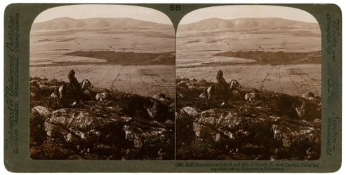 Gedeons csatatér és Moreh dombja, Jezréeltől északra, Palesztinában, 1900.