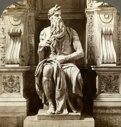 Michelangelo Mózes szobra, San Pietro templom Vincoliban, Róma, Olaszország.