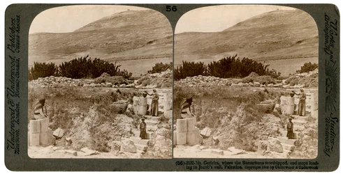 A Gerizim-hegy, ahol a szamaritánusok imádkoztak, Palesztina, 1900.