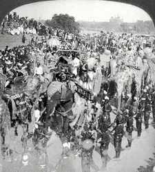 Princes in the Grand State Entry, Durbar, Delhi, India.