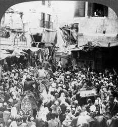 A Szent Szőnyeges felvonulás a Mahmallal, Kairó, Egyiptom, 1905.