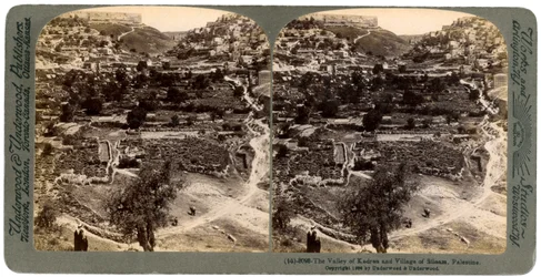 Kedron völgye és Siloam faluja, Jeruzsálem falán kívül, Palesztina, 1896.