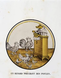 A tyúkok róka prédikátora (renart-regény) - vallási karikatúra, Limoges