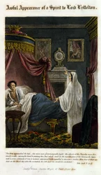 Egy szellem jelenik meg Lord Lyttelton előtt, hogy bejelentse a halálát. 1825. Biblia. Morando, Milánó.