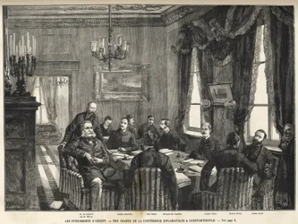 A Konstantinápolyi Európai Konferencia találkozója Szerbia-bolgár háború, Törökország - Szerb-bolgár háború - A konstantinápolyi diplomáciai konferencia ülése - 1885 - az 1886-os jeles univerzumban (Nalidov Sándor (Nelidoff) (1835-1910))