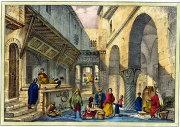 Egy piac Algírban.