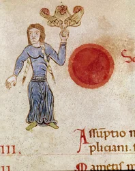 Augusztus hónap allegorikus ábrázolása (miniatűr