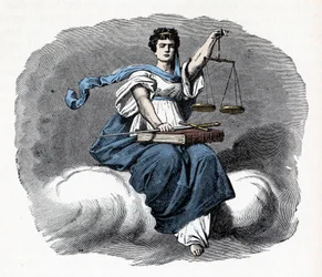 Az igazságosság allegóriája - 1882 - Fametszet -