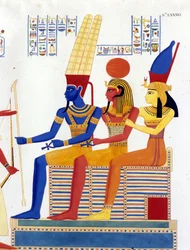 Amon - re, Ptah, Mut - Ippolito Rosellini (Rossellini) „”Egyiptom és Felső-Núbia emlékművei”-ben.