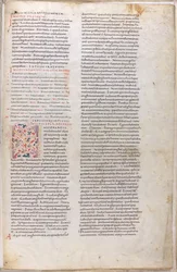 Egy illuminált oldal a 11. századi Bibliából