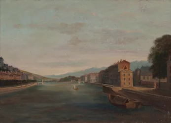 Az Isère partjai Grenoble-ban 1864 (olaj, vászon)
