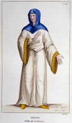 Berthe, II. Lotharia, Lotharingia királyának lánya. metszet 1830-ból