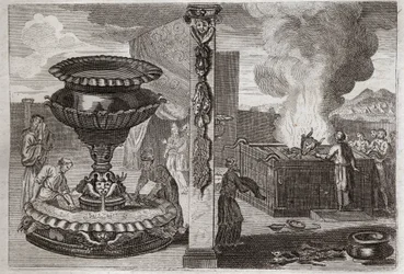 Royaumont Biblia, Ószövetség: Parfümoltár. A két oltár alakja, az egyik az illatosítóé és az égőáldozatoké. Illusztráció 1811-ből.