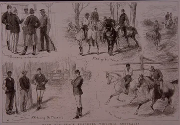 Fekete nyomkeresők bushrangerek nyomában Victoriában, Ausztráliában, 1881-ben