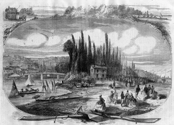 Bougival (Yvelines) A Szajna partja 1868-ban