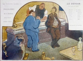 Café de Paris: cink - rajz, 19. század vége, Carnavalet.