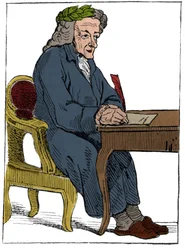 A Francia Köztársaság játékkártyája (1793), amelyet a királyságok bukása után, 1792. 21/09-én hirdettek ki a Nemzeti Konventben: a filozófus alakja François-Marie Arouet, Voltaire néven ismert francia író és filozófus vonásaival (Franco