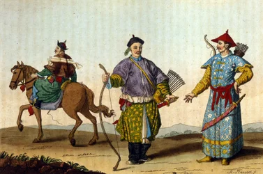 Különböző korok kínai katonai mandarinjai – J. Ferrario „Le costume ancien et moderne”” című művében, szerk. Milánó