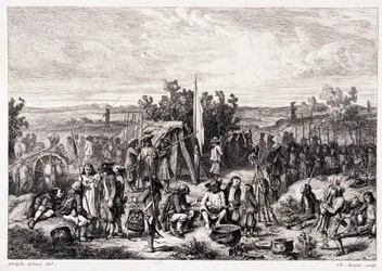 Chouans a bivaknál – Pitre-Chevalier „” ókori és modern Bretagne-ban”, szerkesztette W. Coquebert