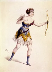 Cora Pearl (1842-1886), angol udvarhölgy, Cupido szerepében az Orphee to Hell című operában