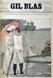 A „Gil Blas” címlapja, amely „A kampány egy része” című részt illusztrálja, Guy de Maupassant. 1892.08.14.