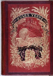 Jules Verne „A titokzatos sziget” című könyvének borítója.