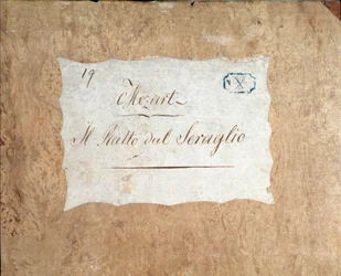 Az Elrablás a szerájból című film kottaborítója, Mozart opera, Lichtenthal változat (1838)